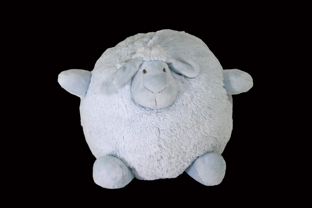 Blue ball-shaped plush sheep large