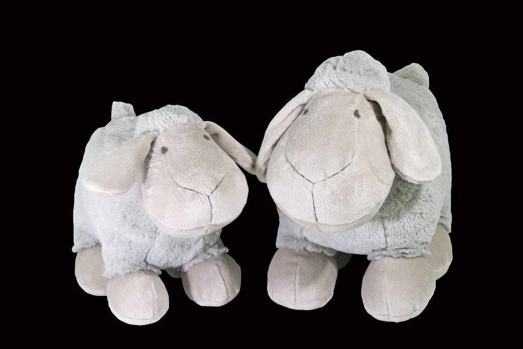 Spud - large standing plush grey sheep