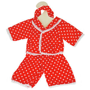 Dolls polkadot pyjamas red