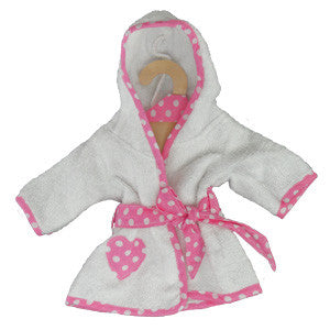 Dolls towelling robe pink