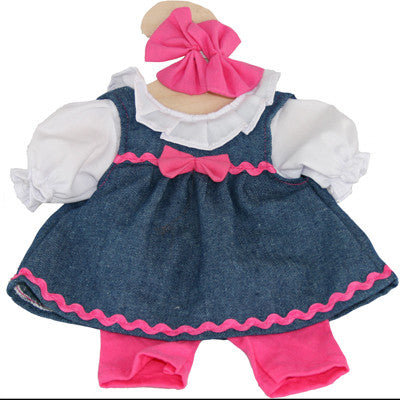 Dolls clothes denim and pink